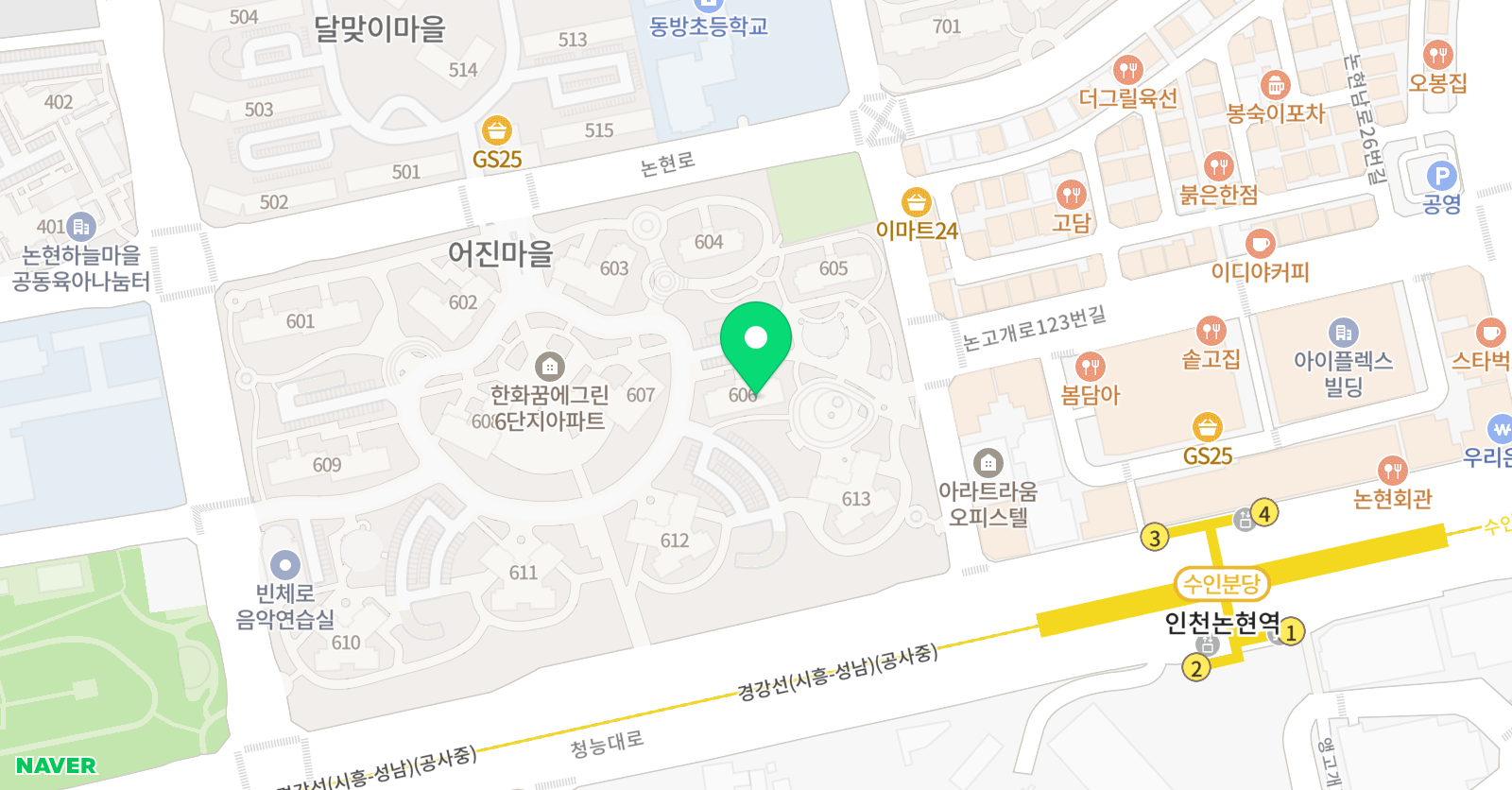 뮤엠 영어 동방초NEST점 위치