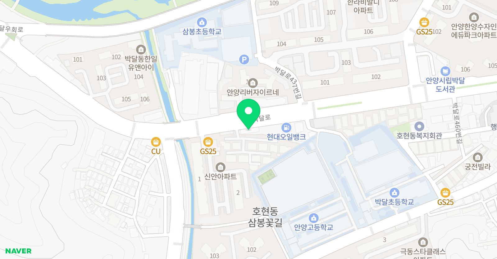 창의나무 수학국어학원 위치