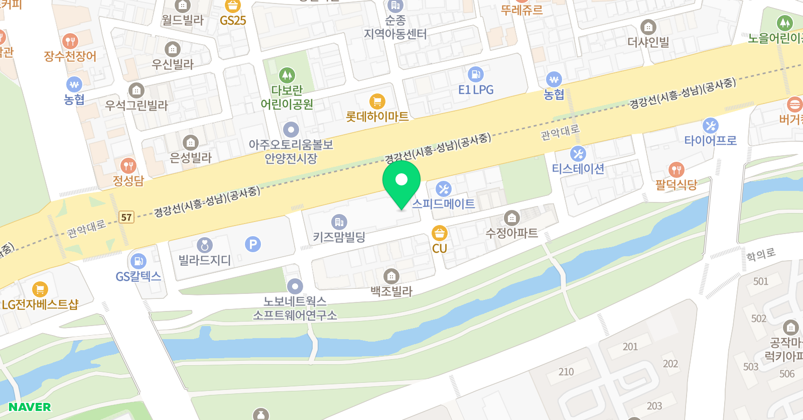 메이플베어 평촌 위치