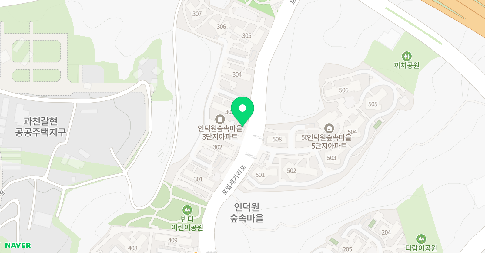 뮤엠 영어 포일숲속마을점 위치