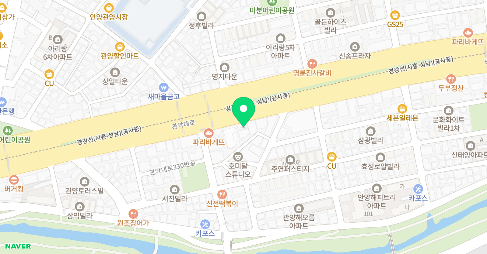 TJ 실용음악학원 위치