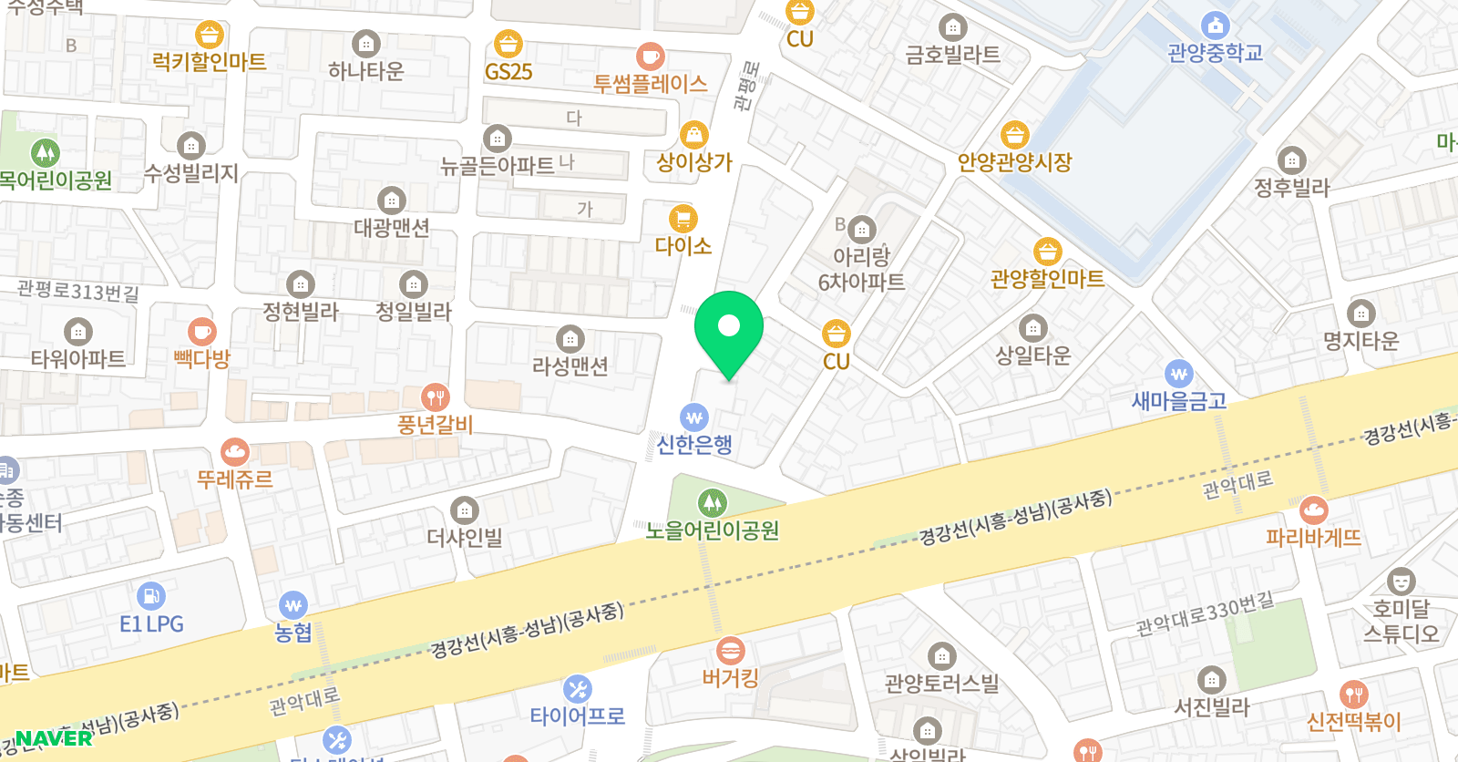 스윔21 관양점 위치