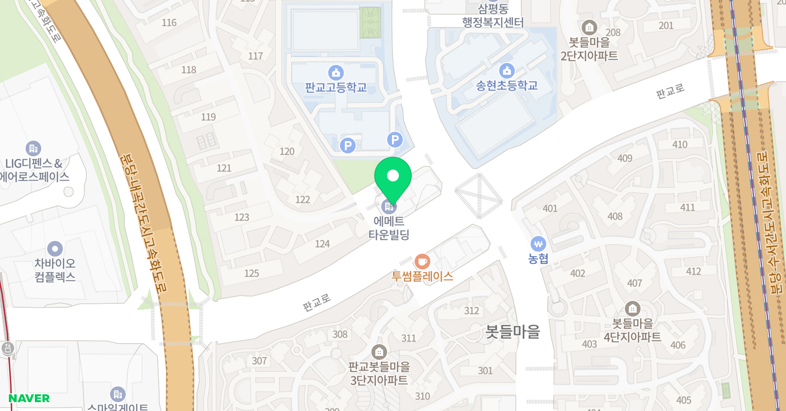베토 영어학원 판교캠퍼스 1관 위치