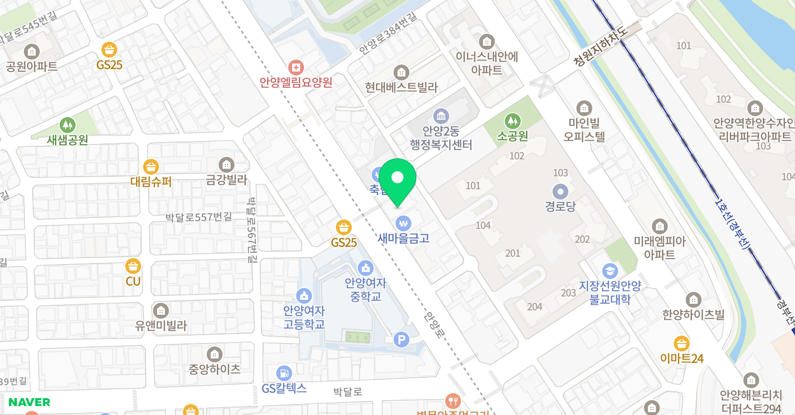 푸르넷 공부방 안양지점 위치