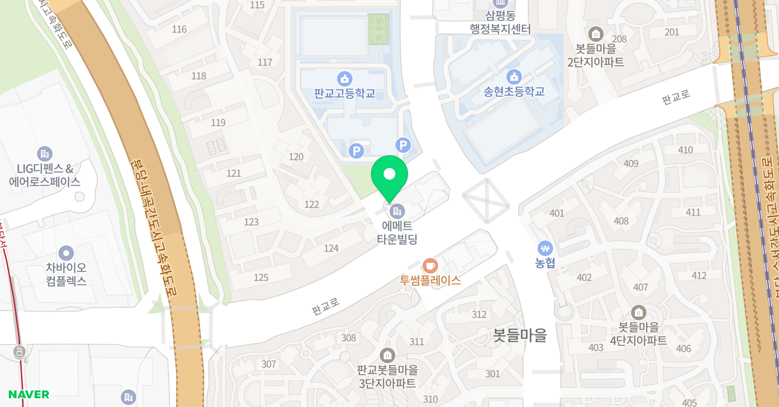 러닝하이 에듀학원 중고등관 위치
