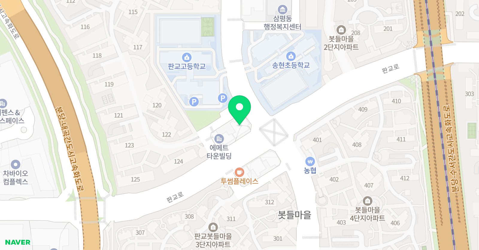 씨앤에이 논술 판교점 위치