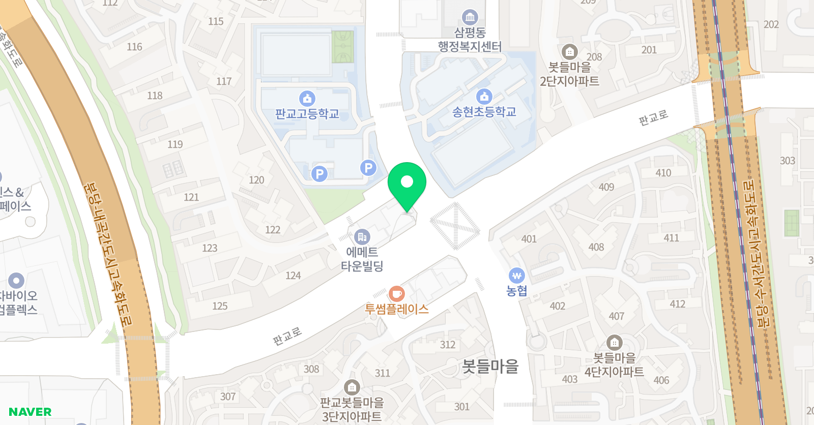 리드인 동판교점 위치