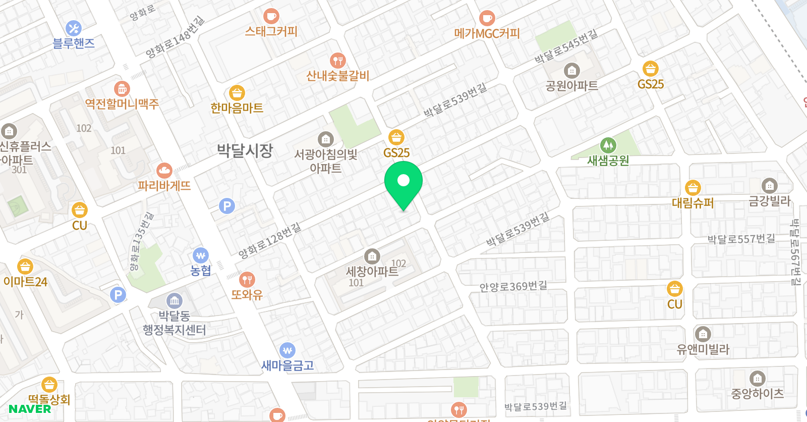 박달동 솔로몬 영재학습관 위치