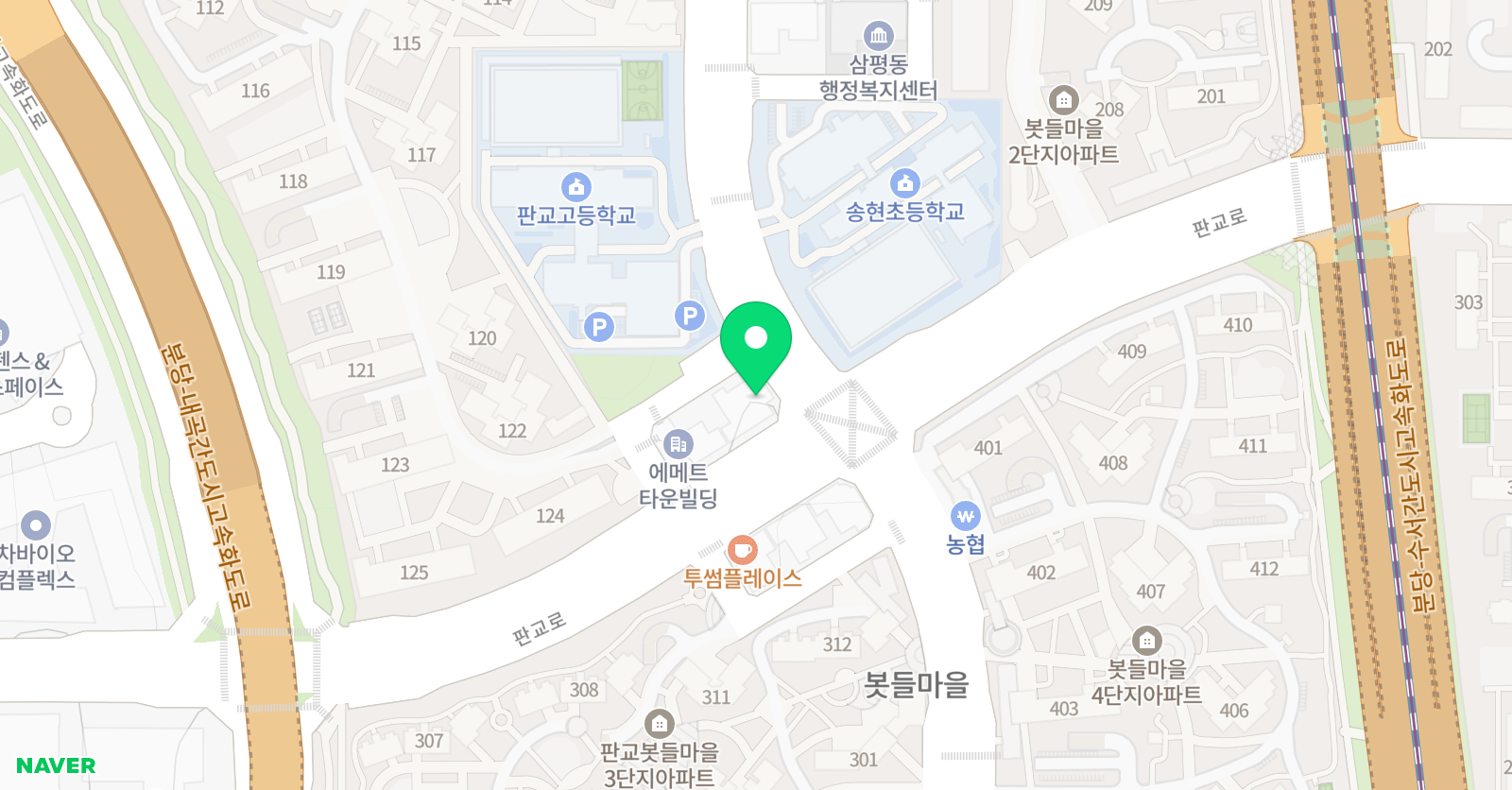 코딩앤플레이 AI코딩학원 분당 위치
