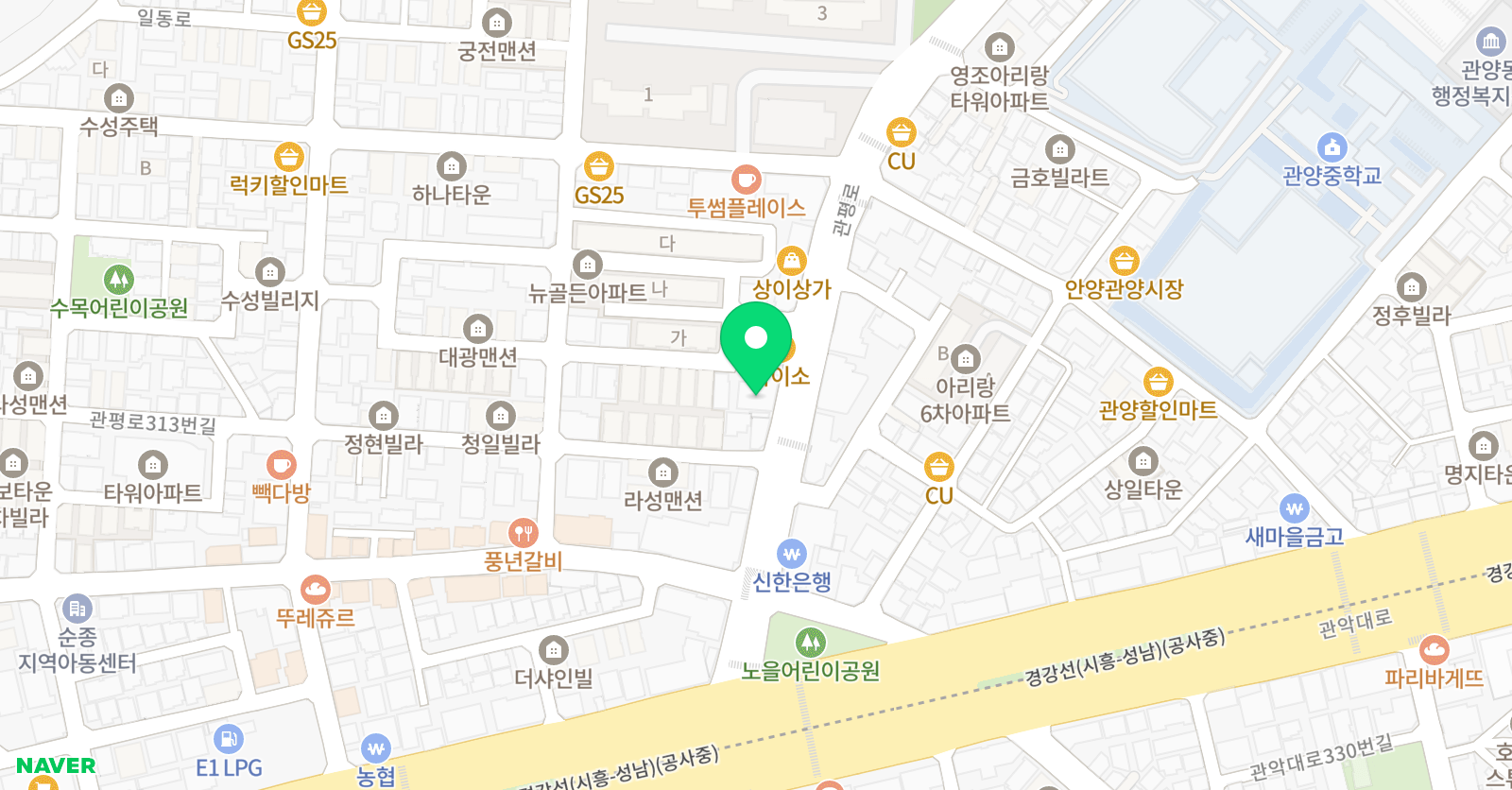윤선생IGSE아카데미 양지 어학원 위치