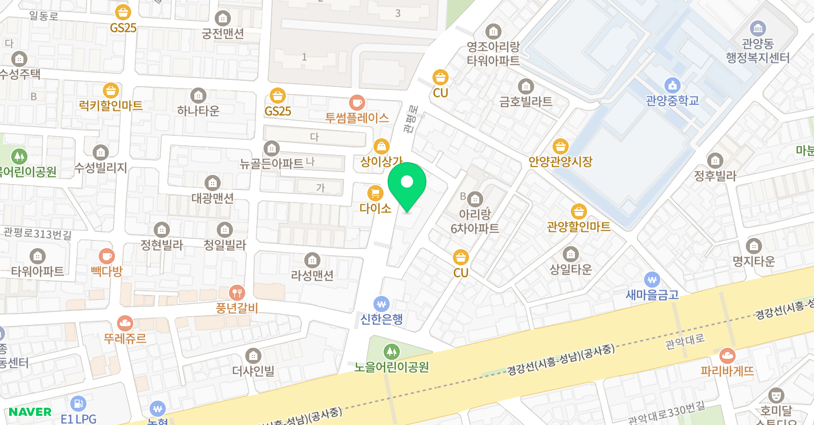 이신학원 1관 위치