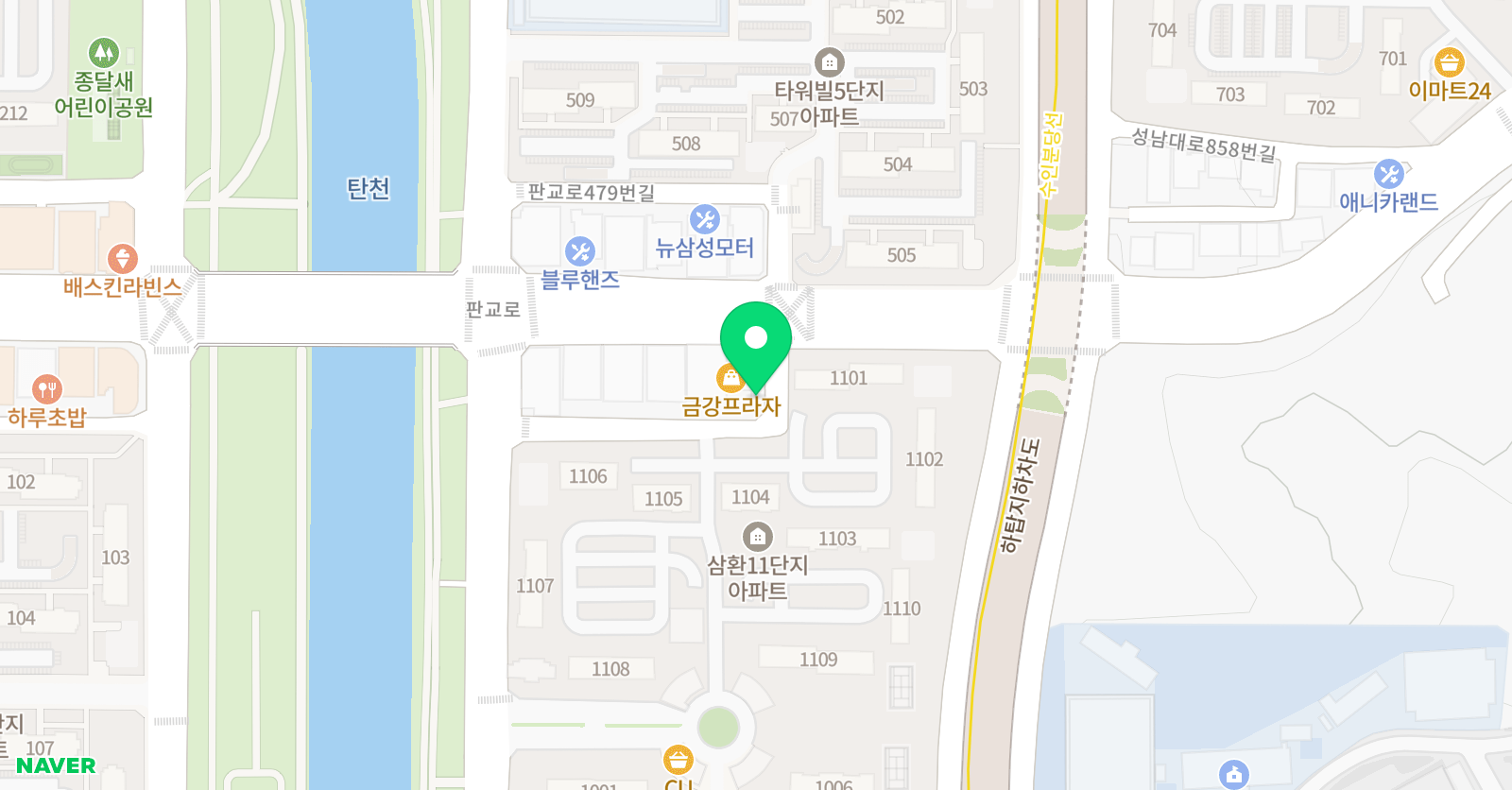 아쿠아짐 위치