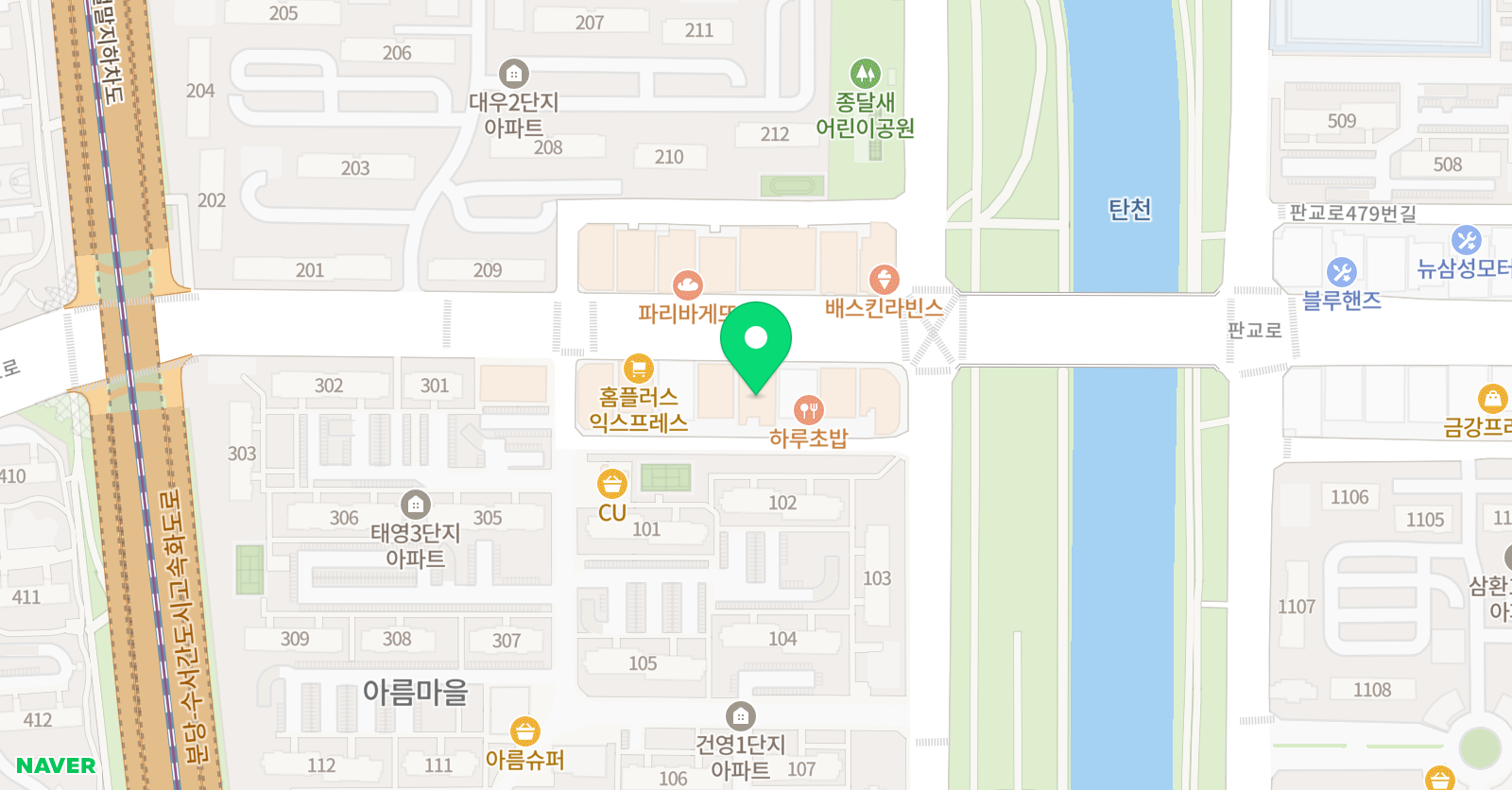 책나무 분당이매점 위치