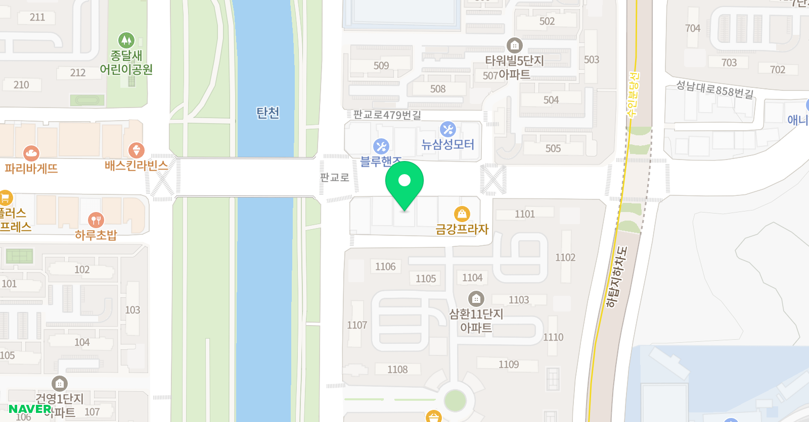 정상 어학원 분당이매분원 위치