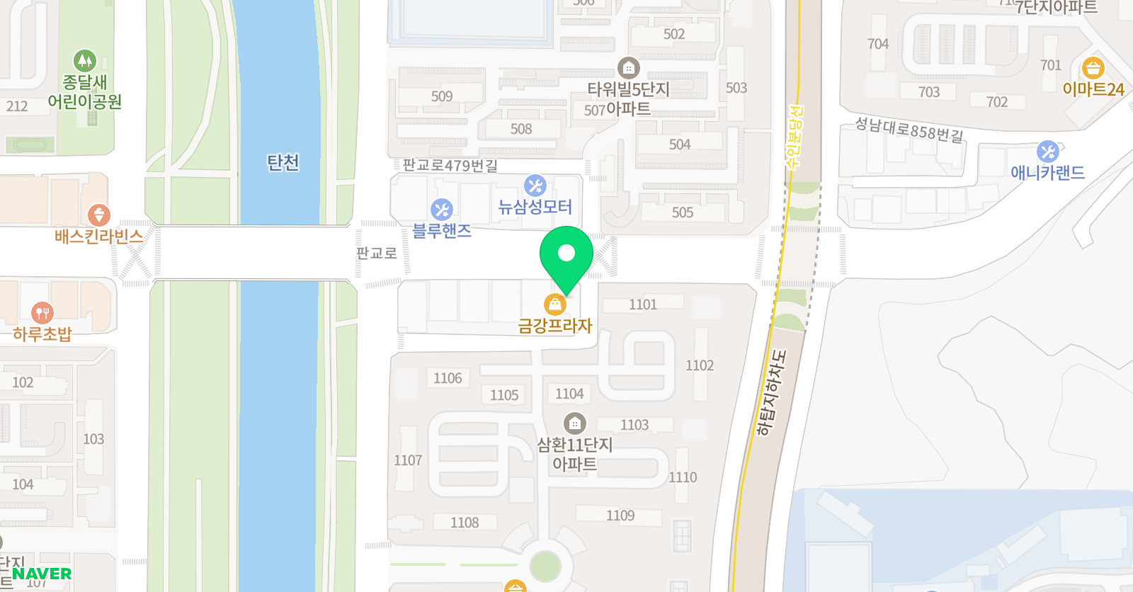 영원한미소 미술학원 분당캠퍼스 위치