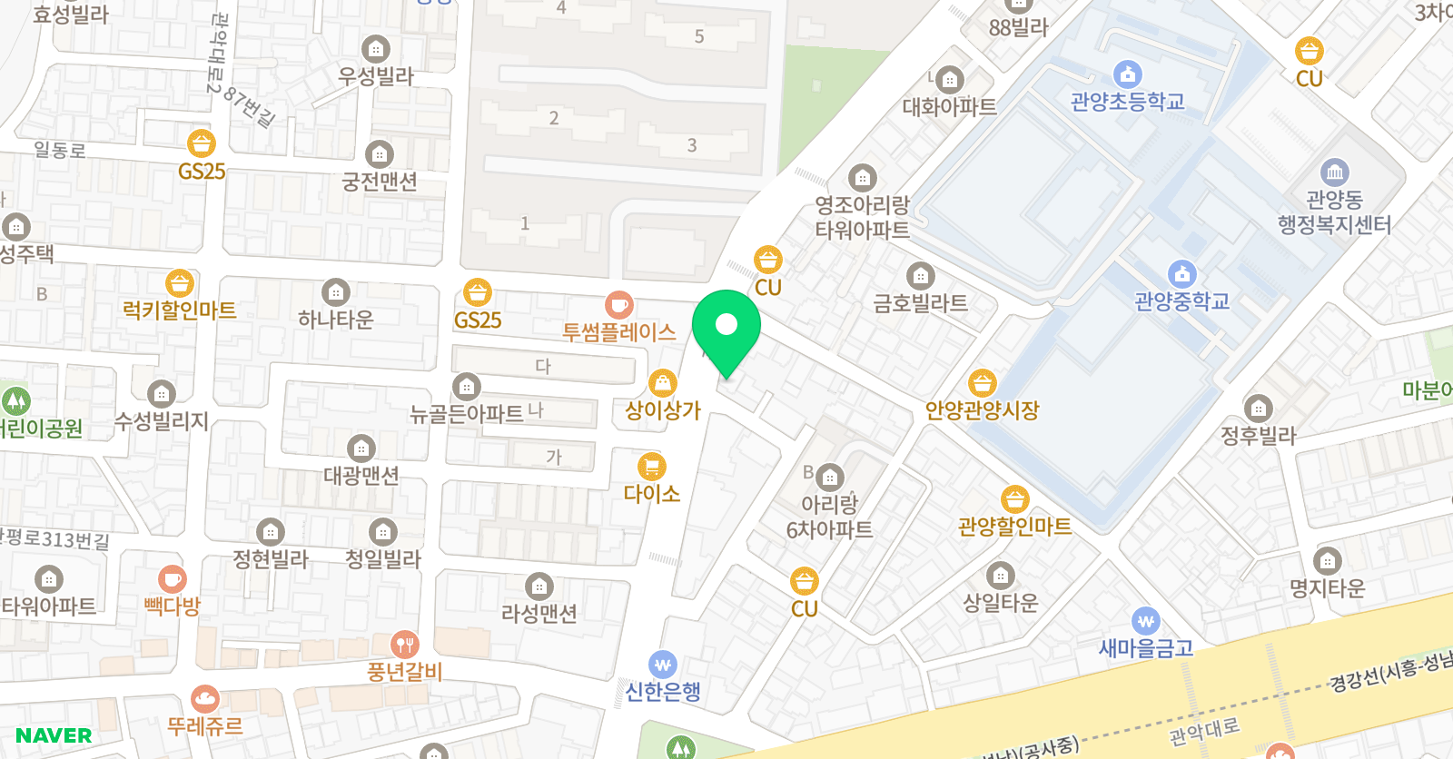 뮤엠 영어 관양초점 위치