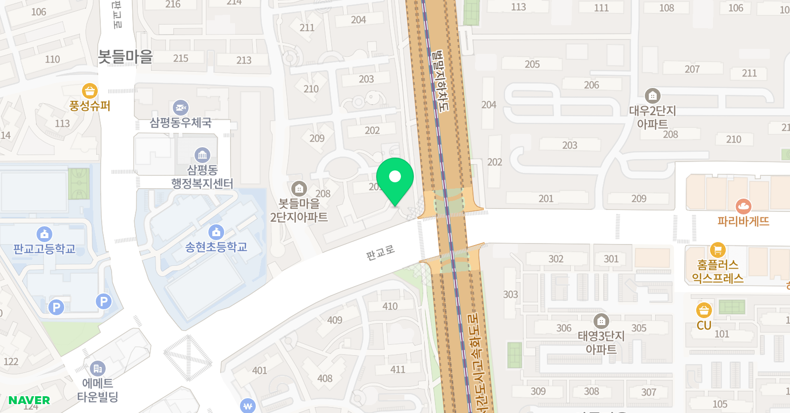 판교봇들 바이올린첼로음악학원 위치