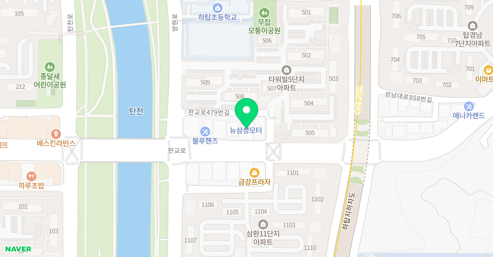 리드앤톡 경기성남분당야탑2센터 위치