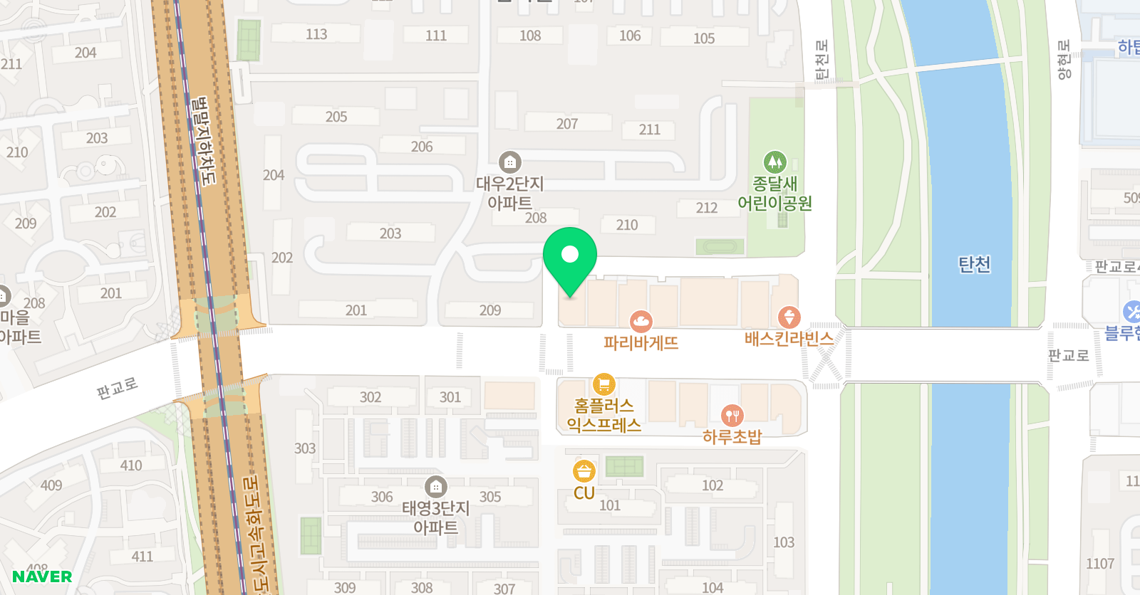 용인대탑 태권도 위치