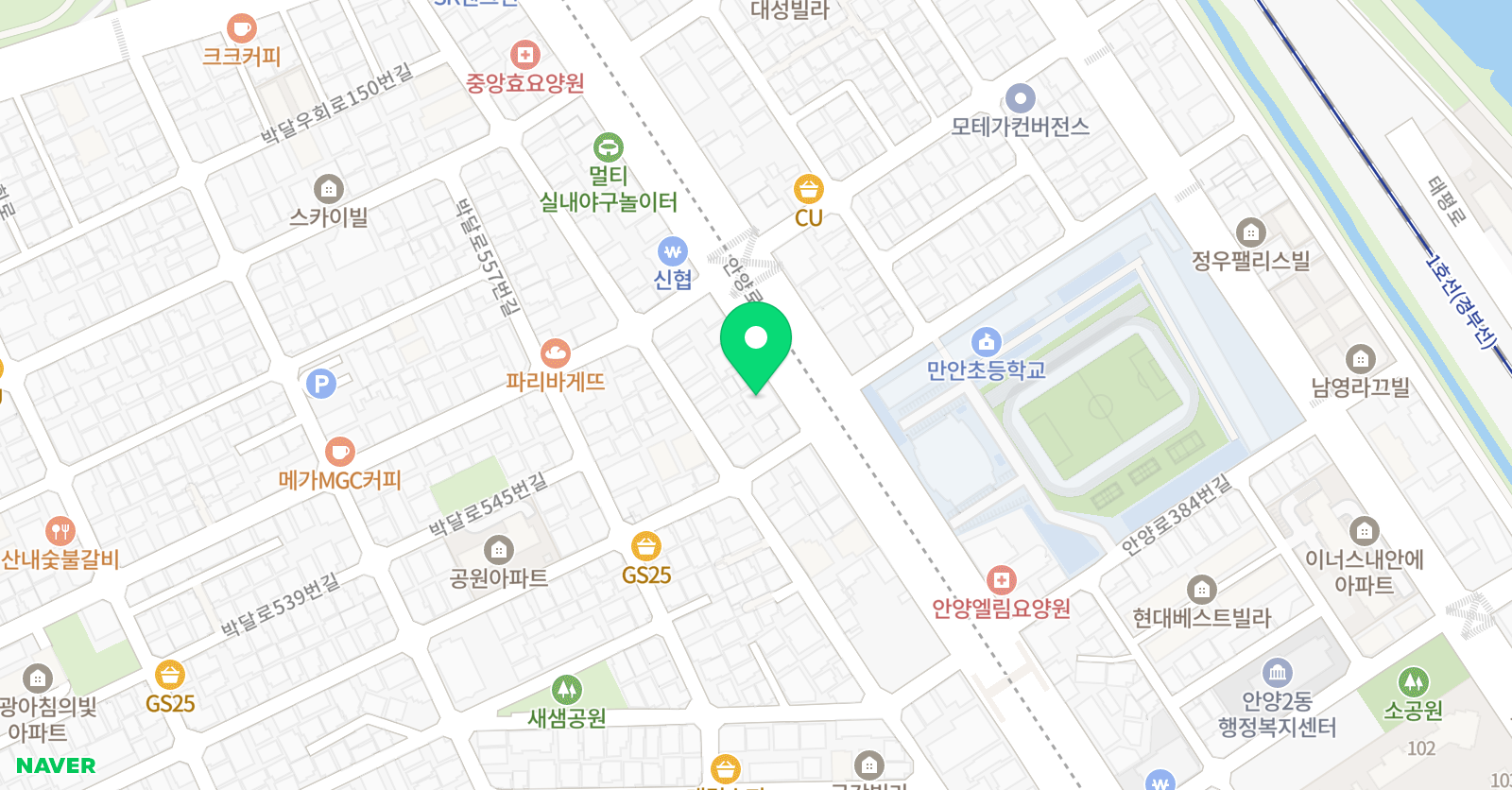 국가대표 차오름 태권도 위치