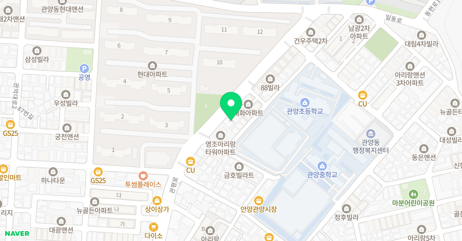 춤공간슬하 무용학원 위치