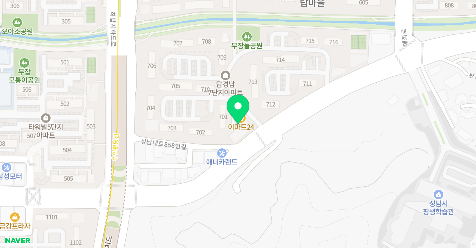 장도예탑 영어 위치