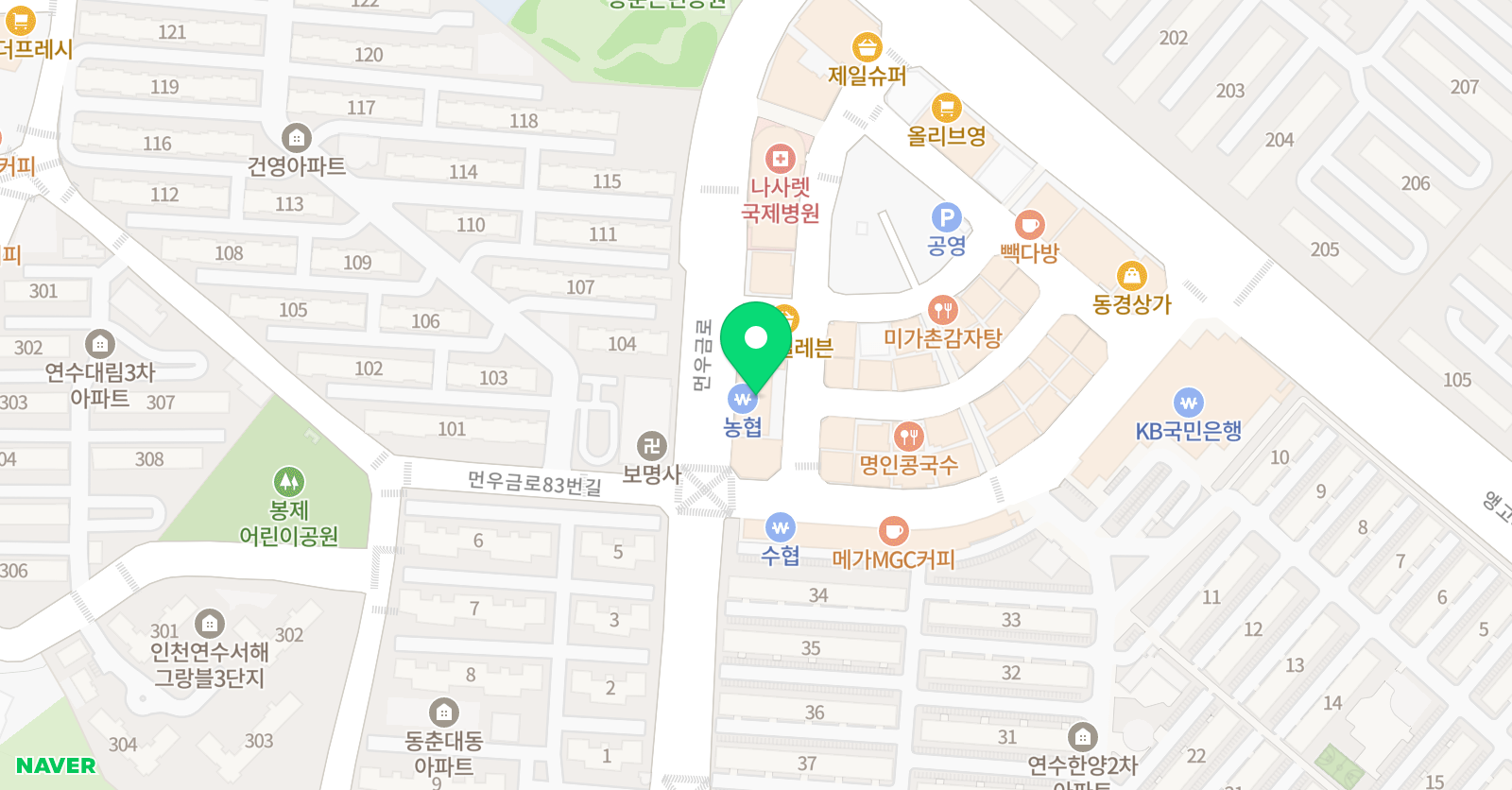 정훈 수학학원 위치