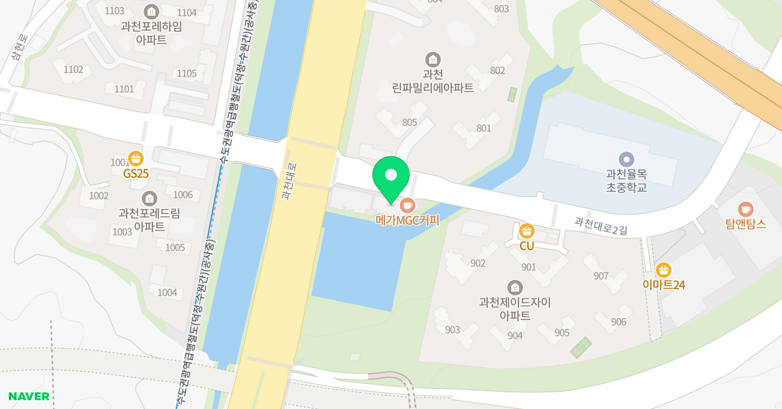 현피아노음악학원 과천점 위치
