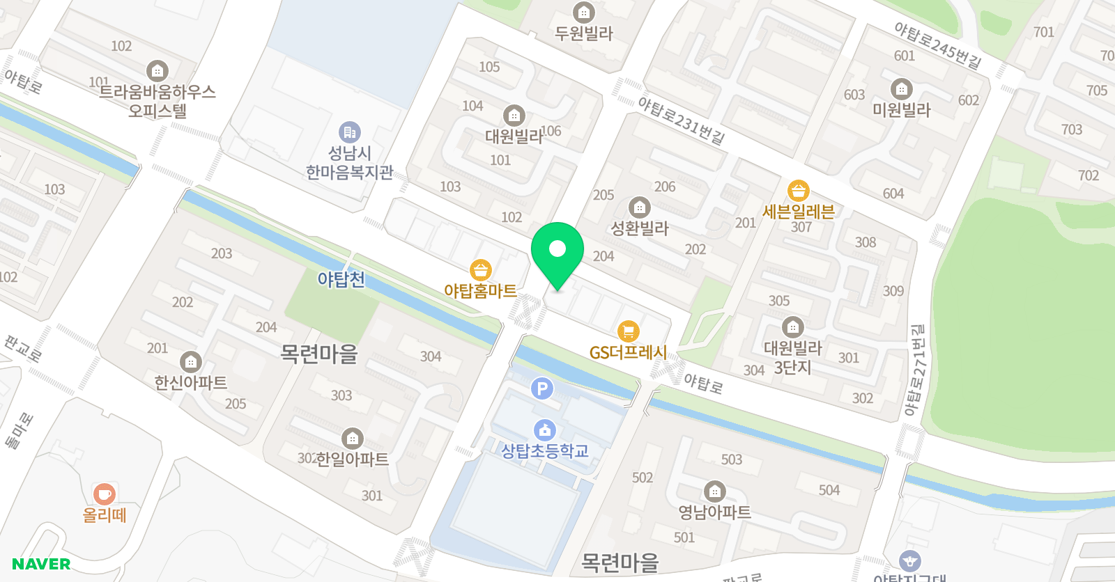 토마스잉글리시 상탑 영어교습소 위치