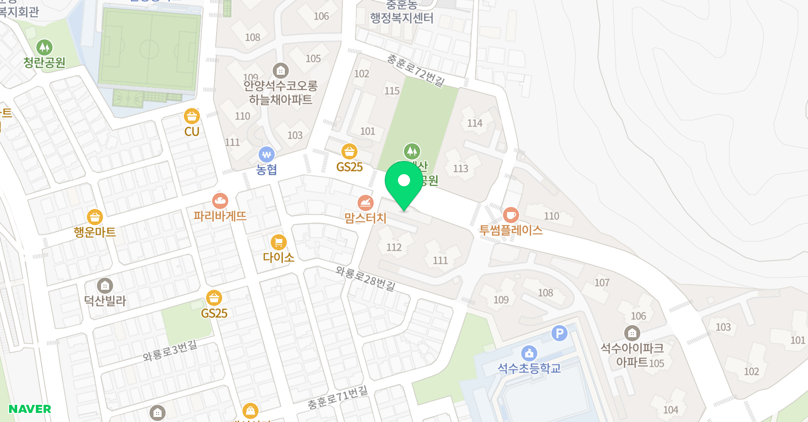 빨간펜수학의달인 안양충훈점 위치
