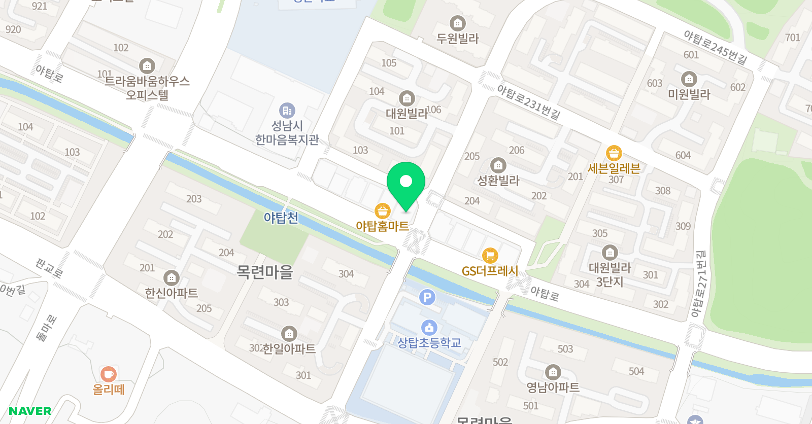 MTA 태권도 성남야탑점 위치