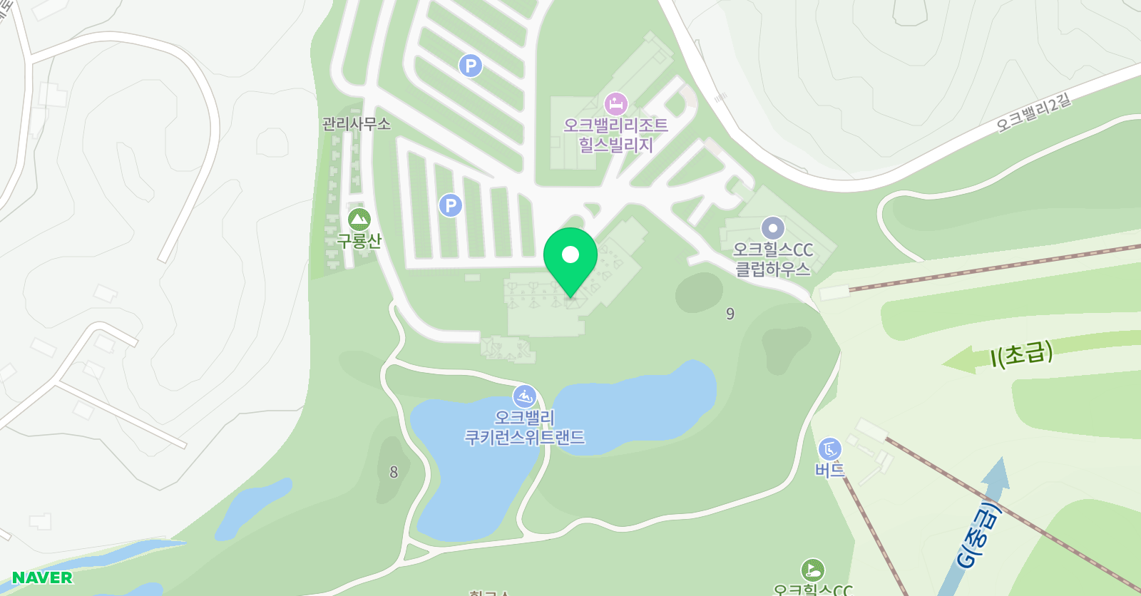 오크밸리 스키스쿨 위치