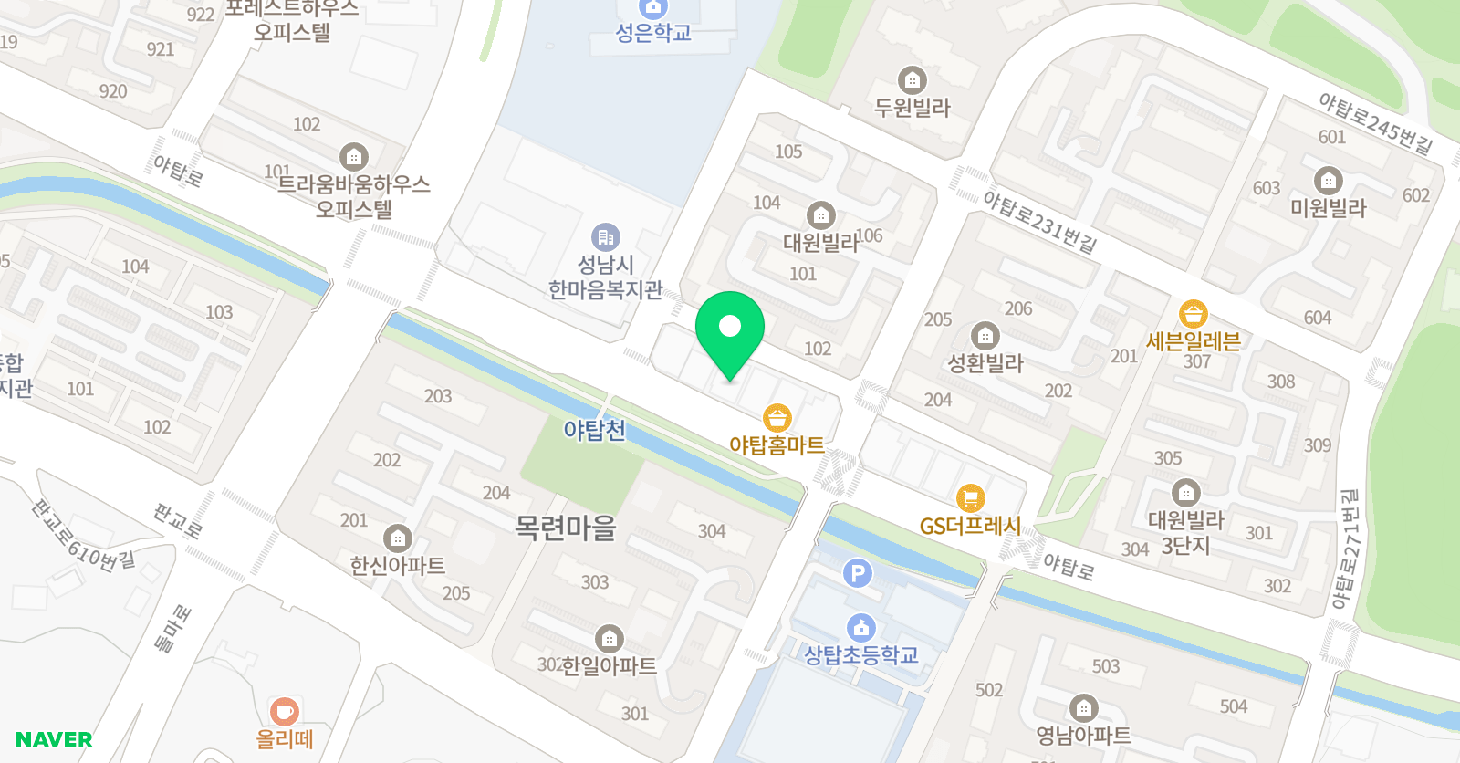 제이스 영어 목련마을점 위치