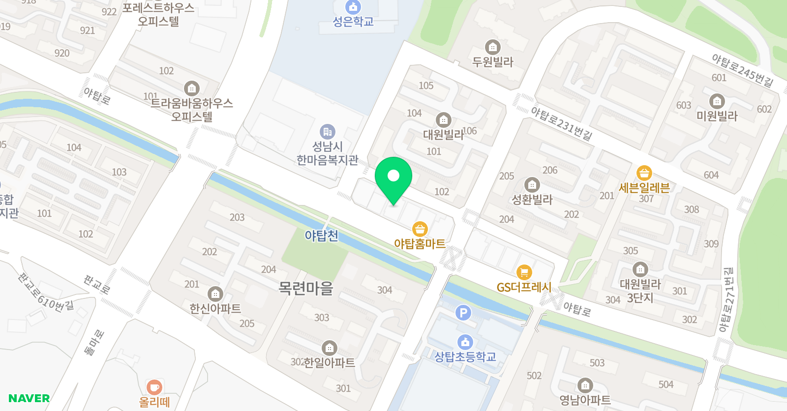 제이스 초등전문 영어교습소 위치
