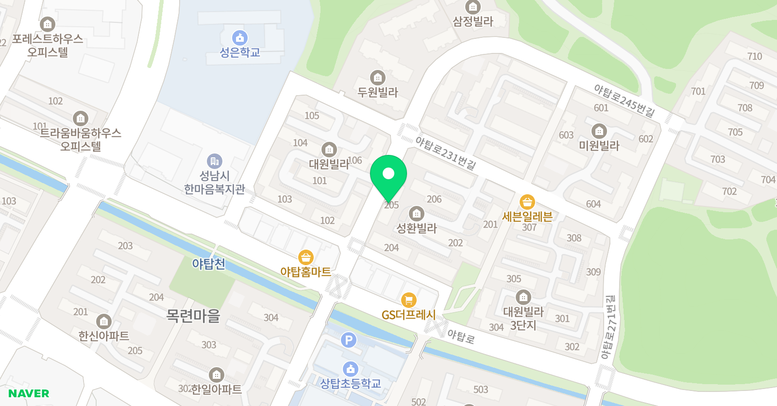 목련마을푸르넷 위치