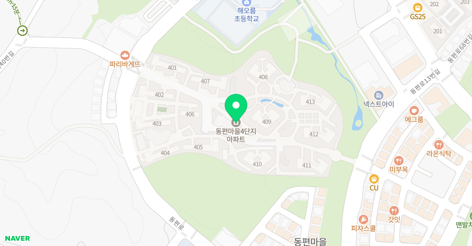 스마트해법수학 안양동편마을점 위치
