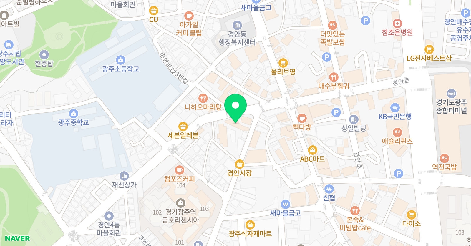 YBM잉글루 성남경기광주 지역본 위치