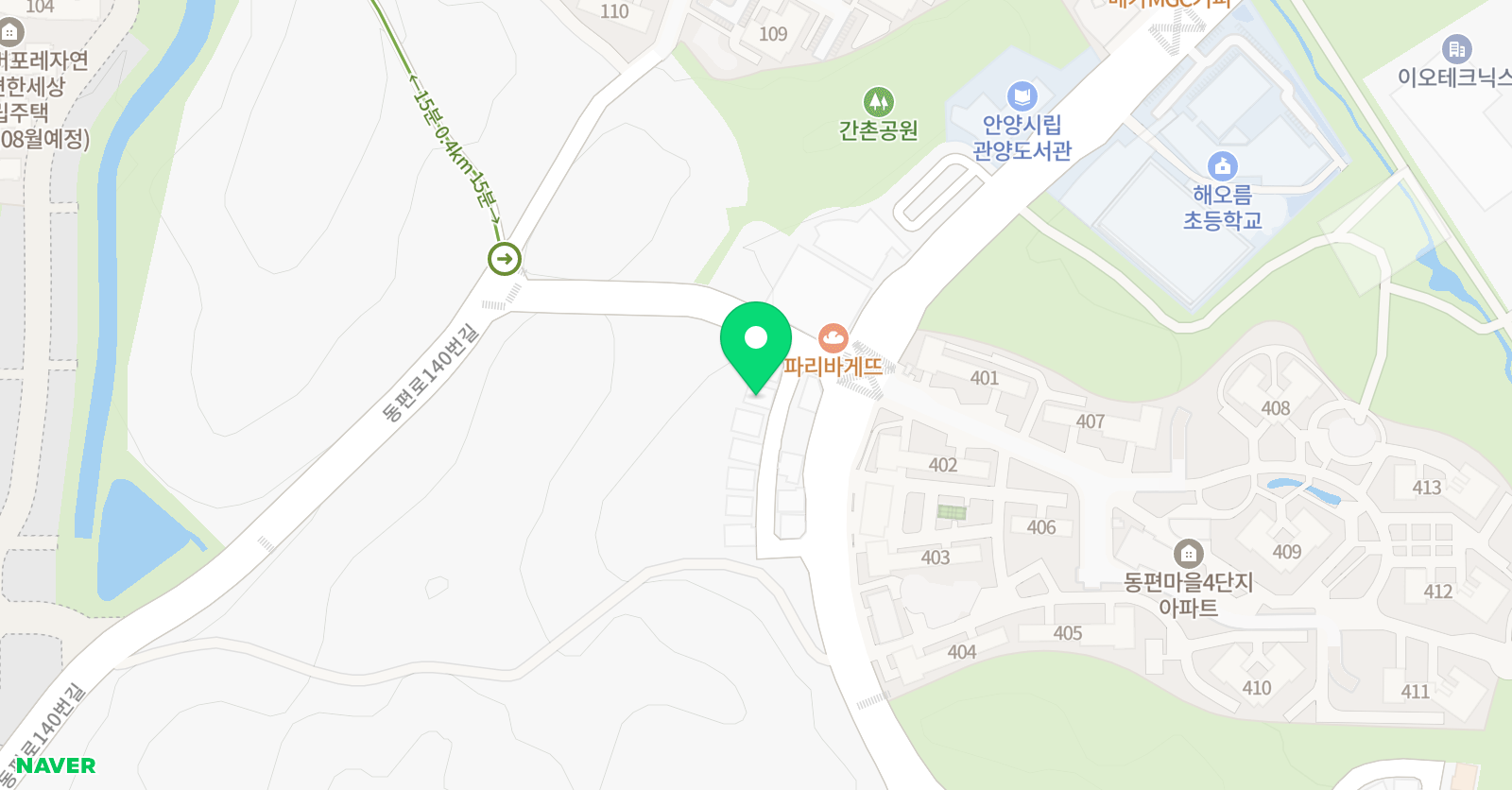 스마트해법영어 동편해오름 학원 위치
