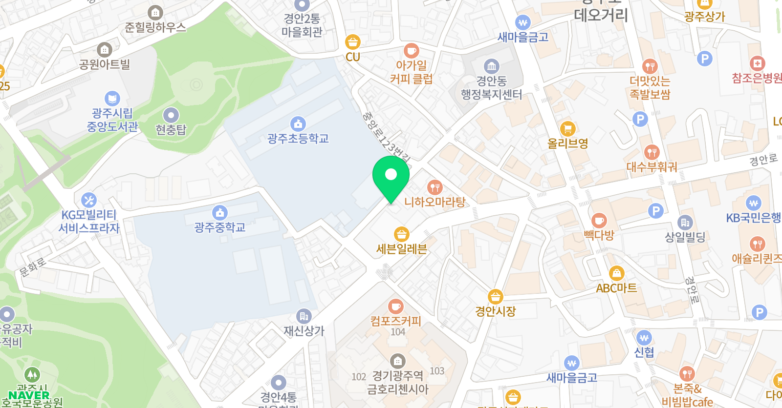삼성영어 광주점 위치