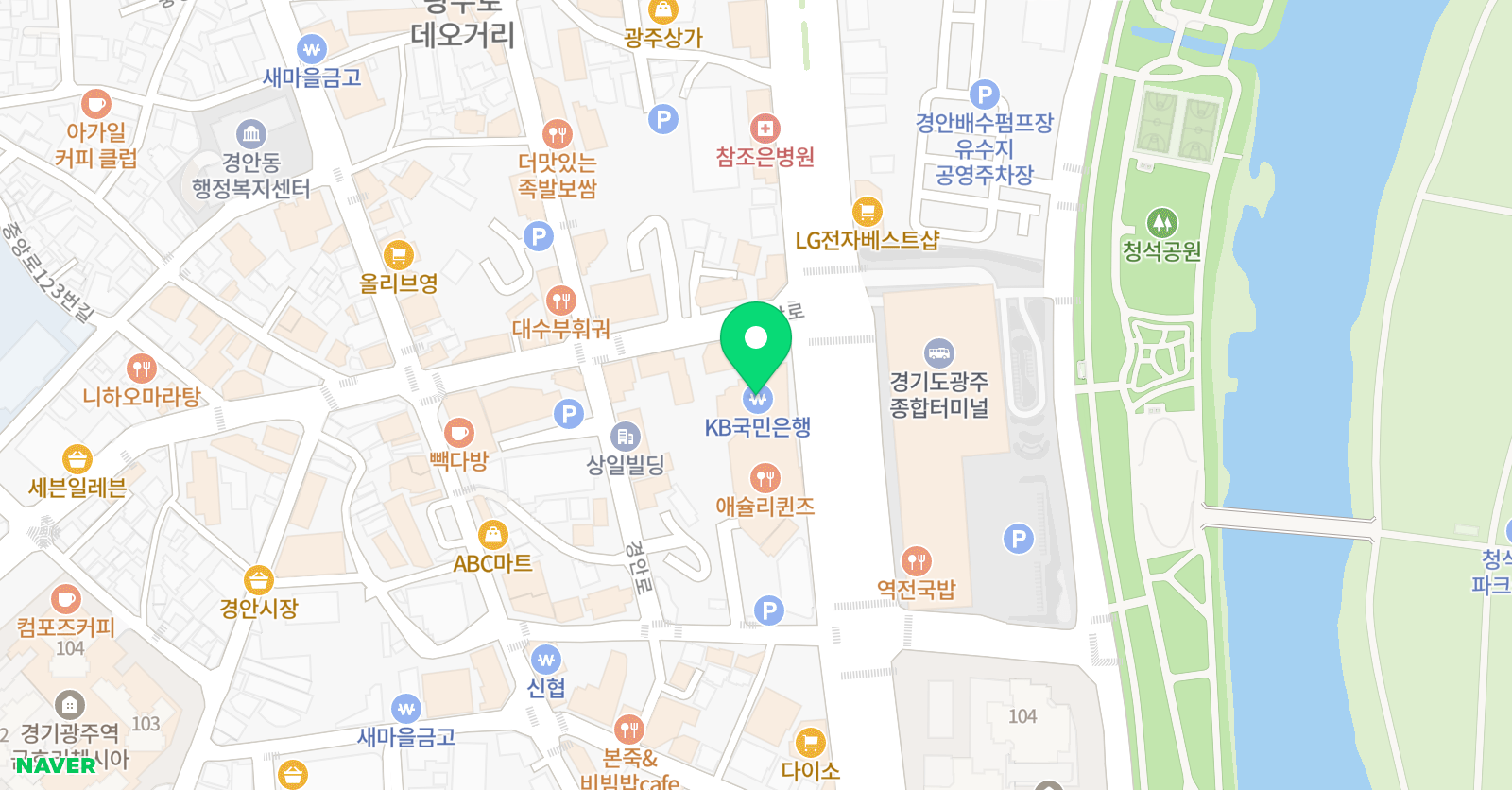 창조의아침 미술학원 경기광주캠퍼스 위치