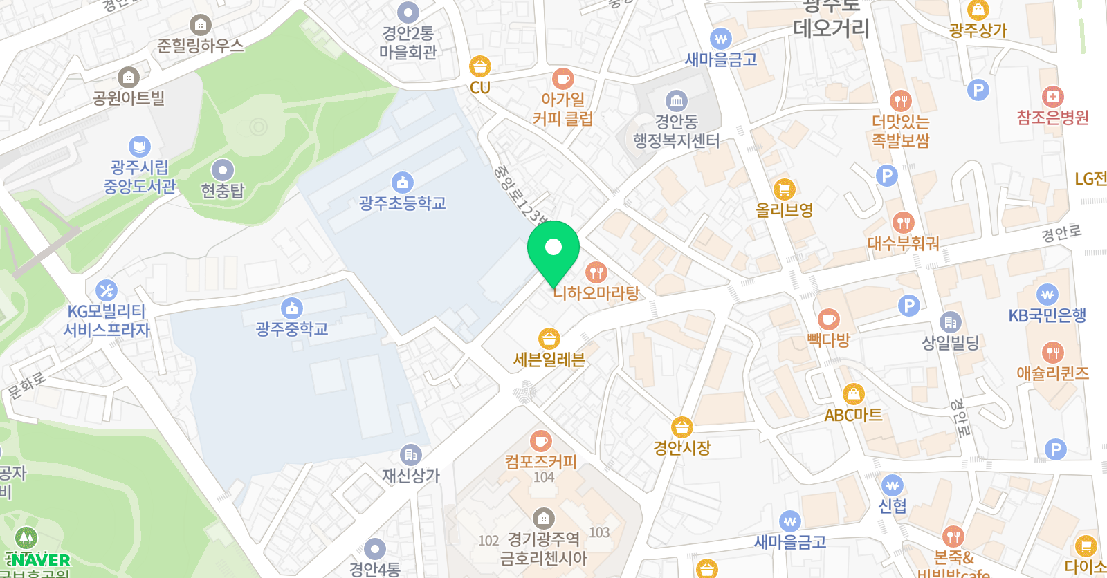 새한솔 피아노미술학원 위치