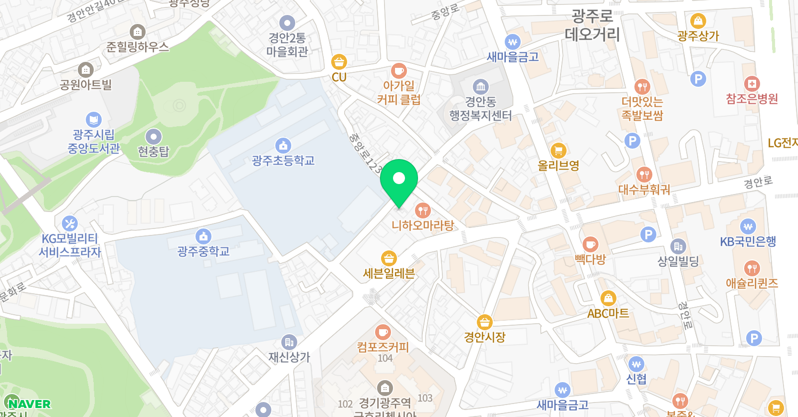 세종 학원 광주경안 위치