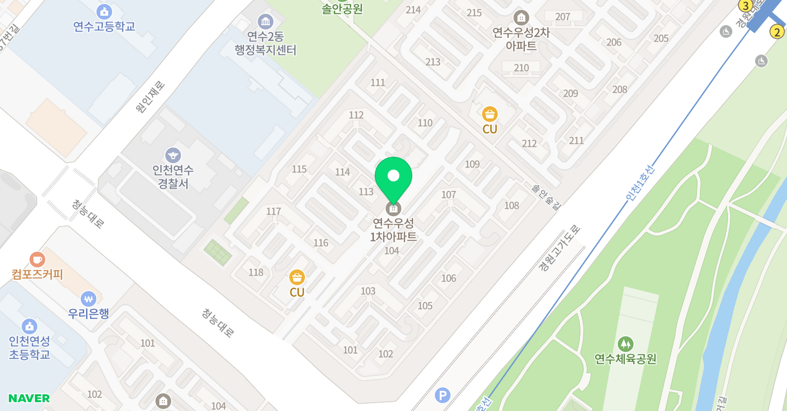 드림로드 태권도장 점프스타 줄넘기 위치