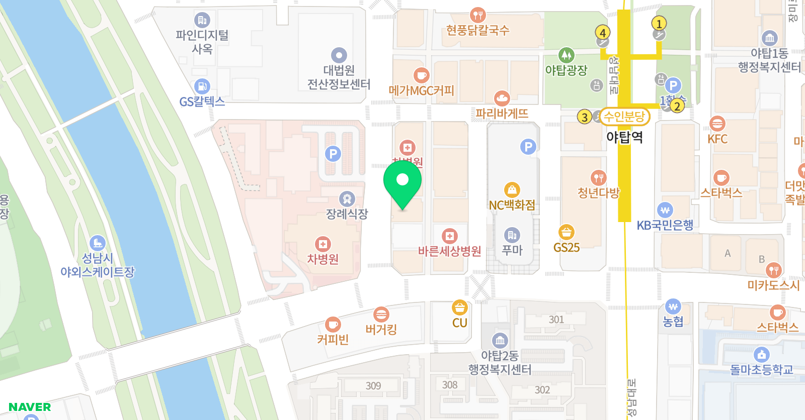 모던K 실용음악학원 분당캠퍼스 위치
