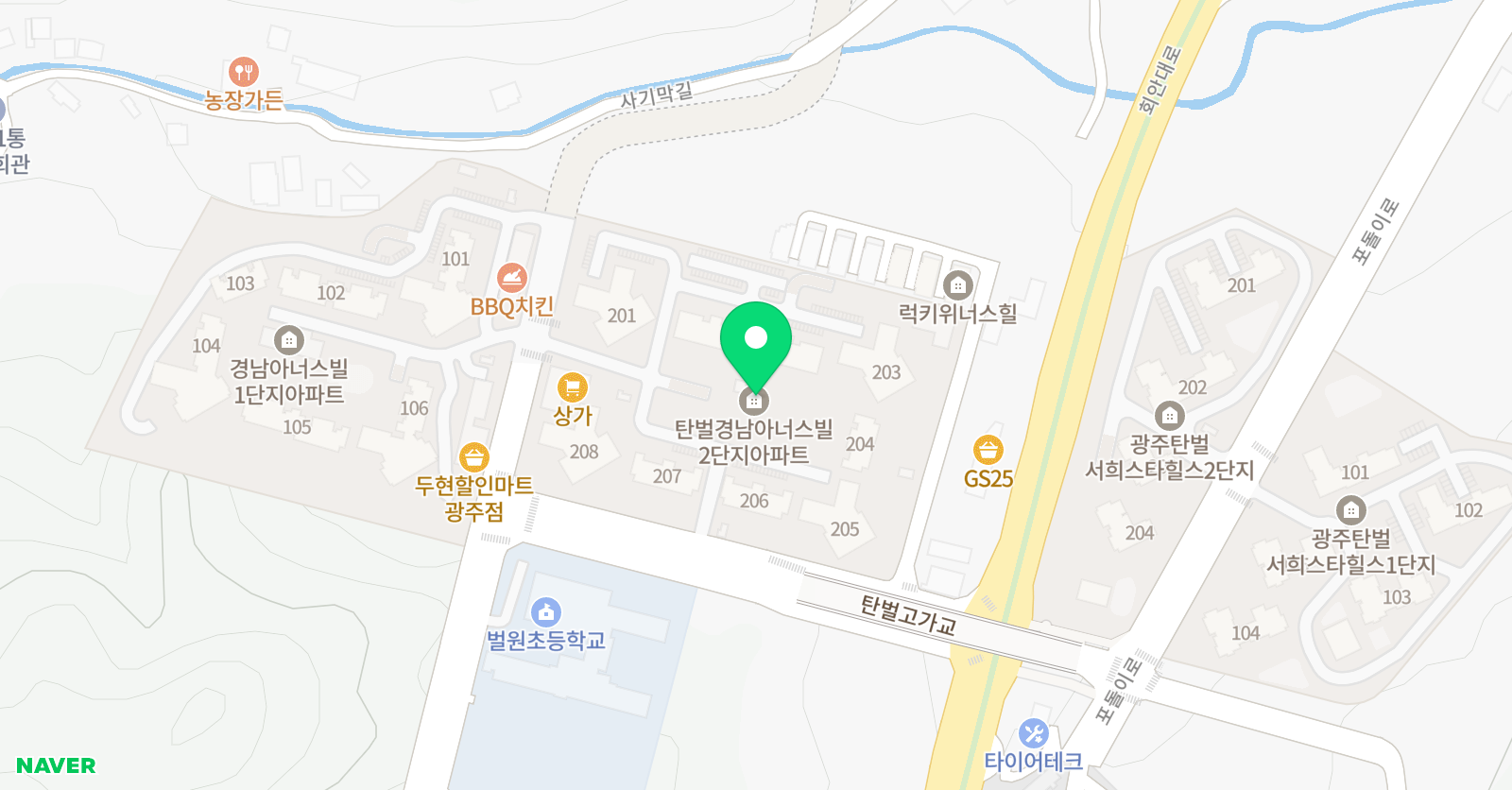 아소비 광주 탄벌경남점 위치