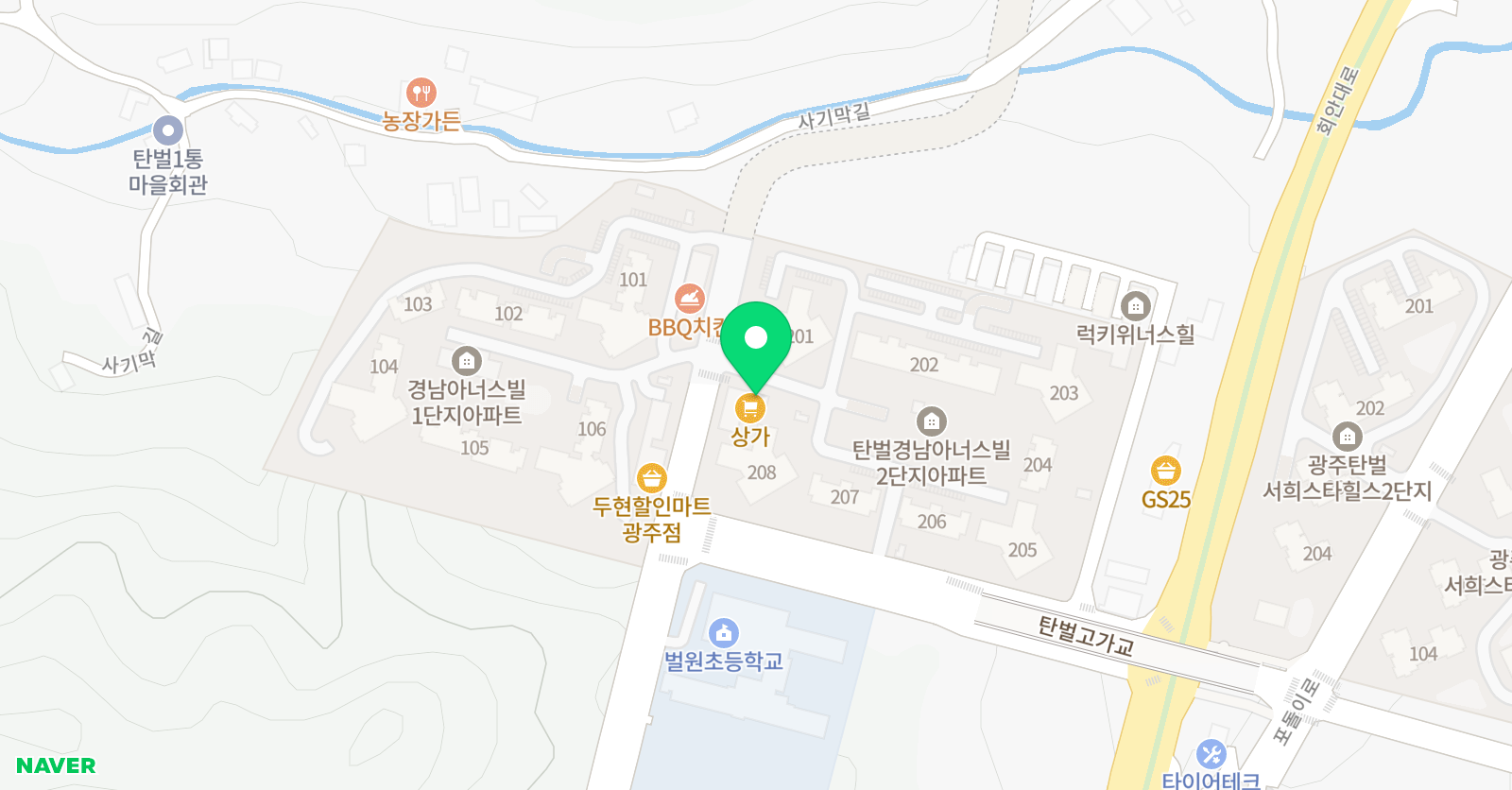 벌원 태권도장 위치
