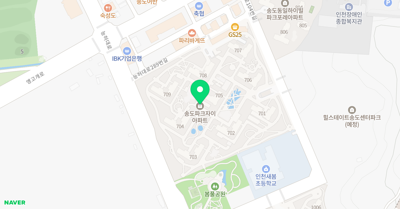 뮤엠 영어 교습소 송도파크자이 위치
