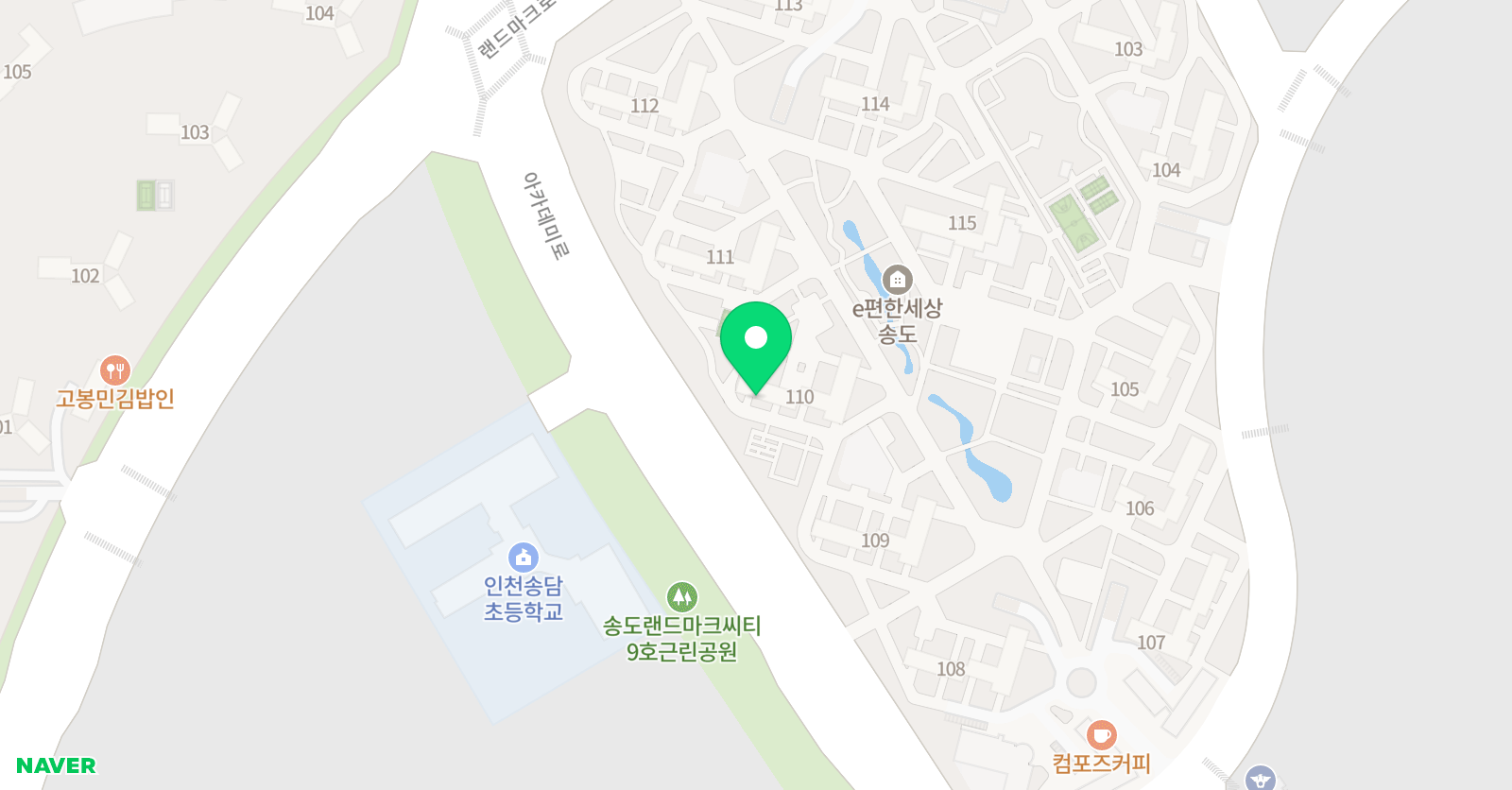 빨간펜수학의달인 e편한 미송초점 위치