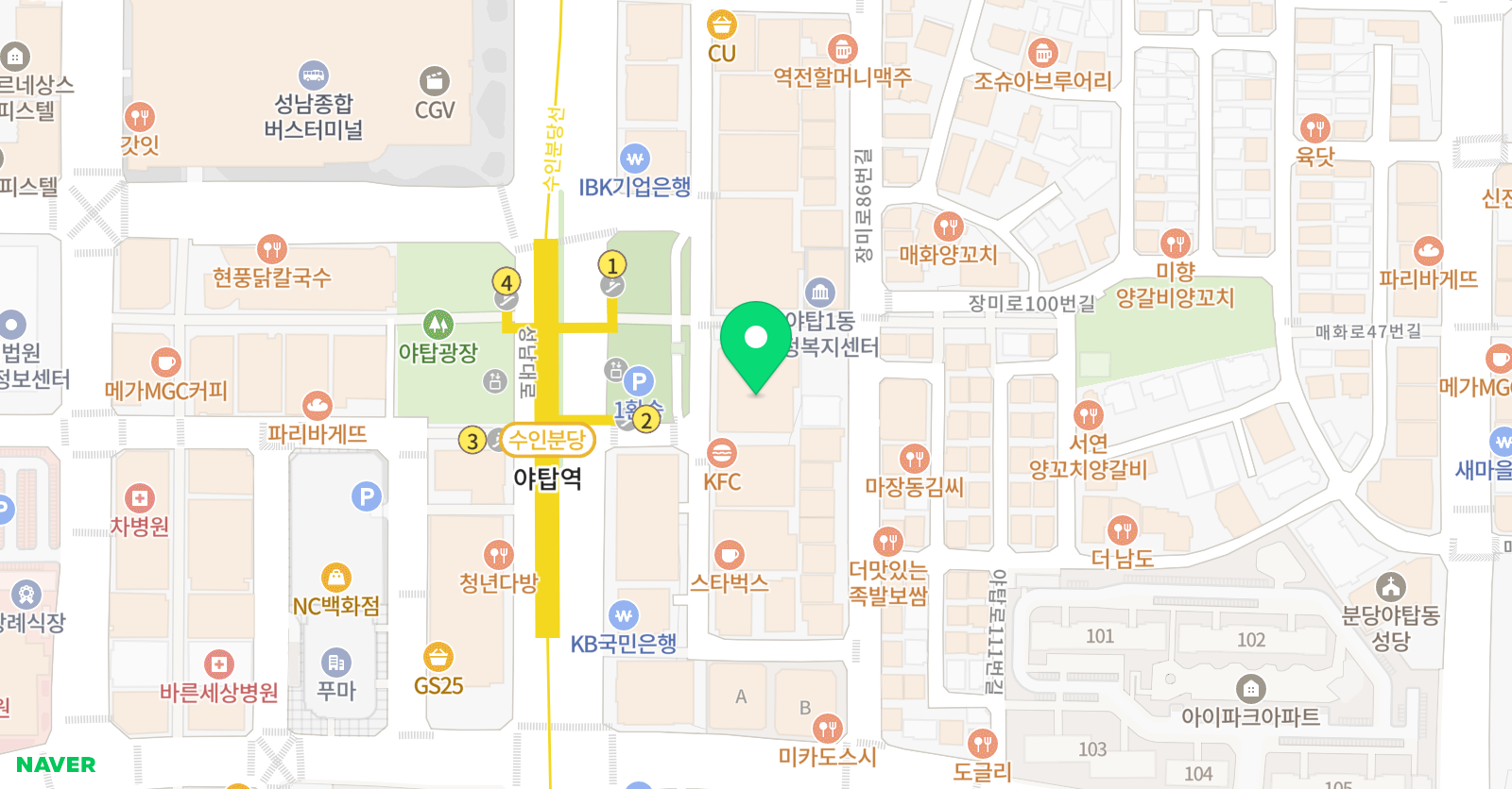 오리엔탈벨리 댄스스튜디오 위치