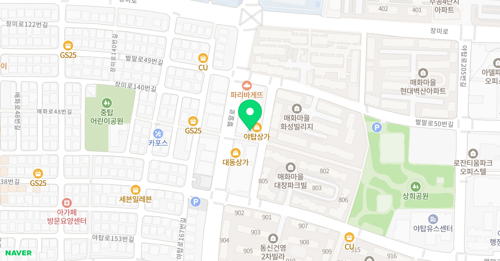 탑주니어유소년 스포츠클럽 위치